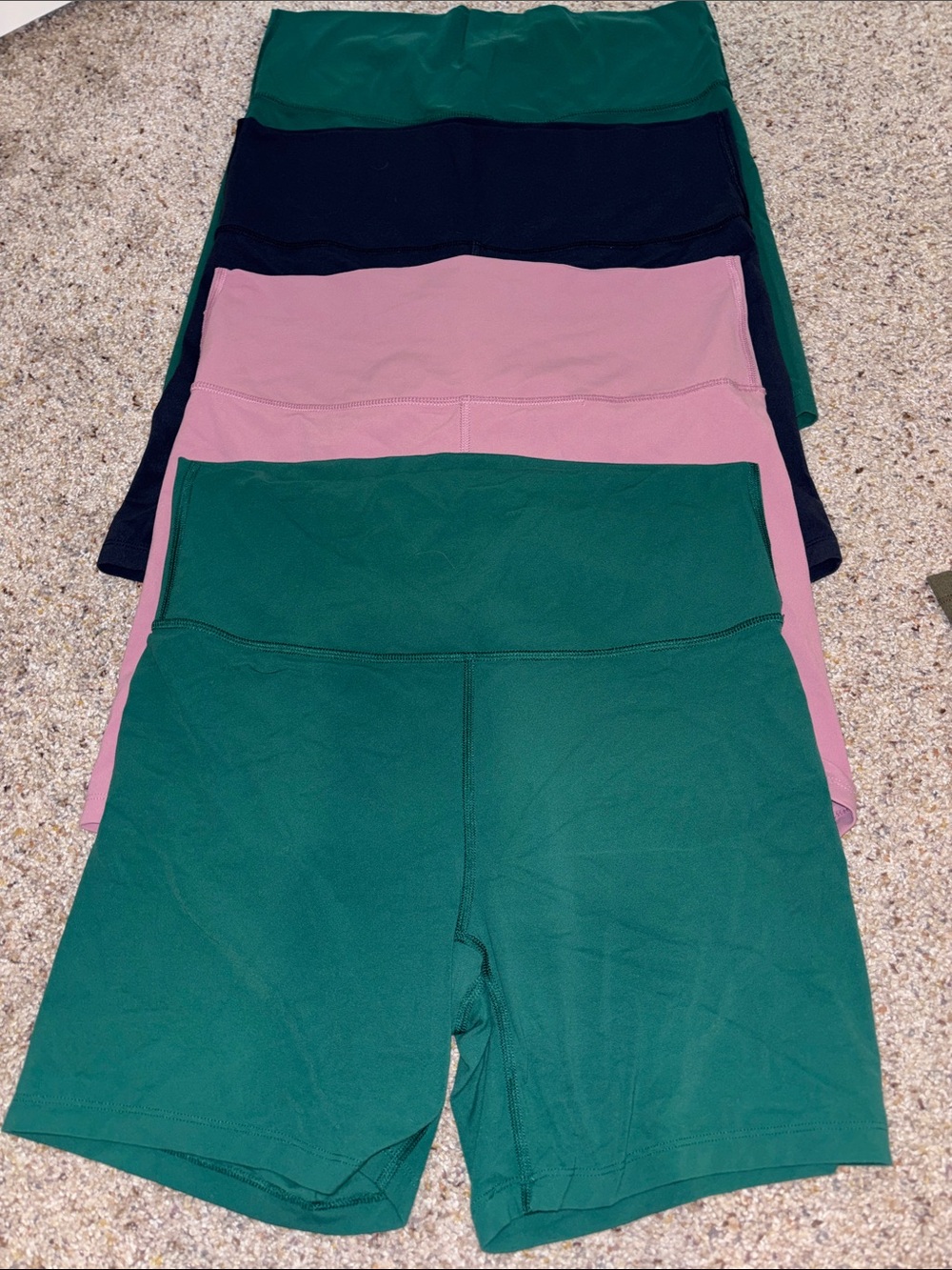 all in motion Women’s High-Rise Bike Shorts — 2 Green, 1 Pink, 1 Navy